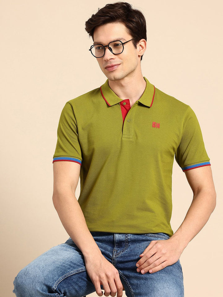 Being Human Polo Collar Pure Cotton T-shirt