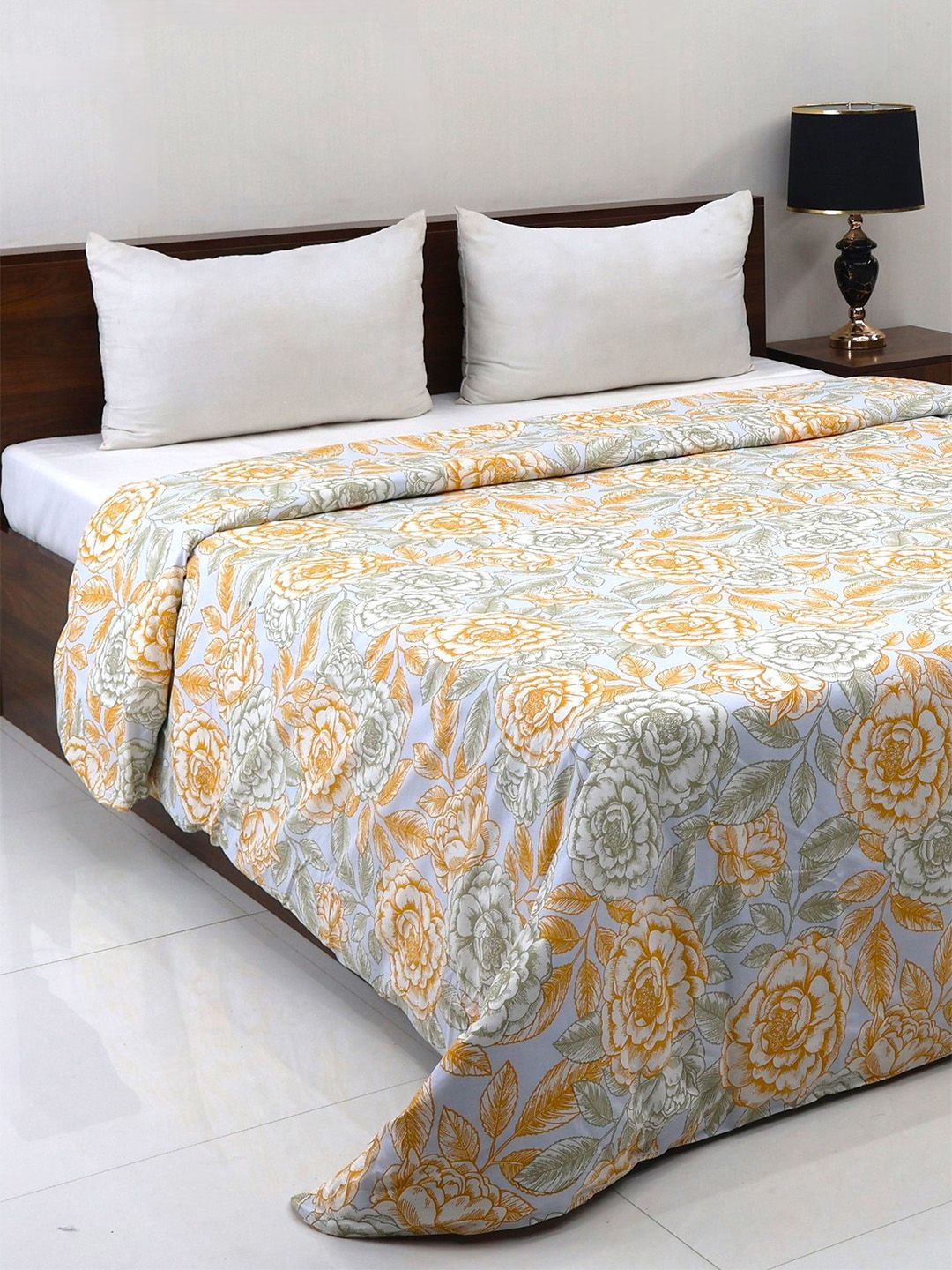 Bombay Dyeing Allure 144 TC 100% Cotton Yellow Double King Duvet Cover