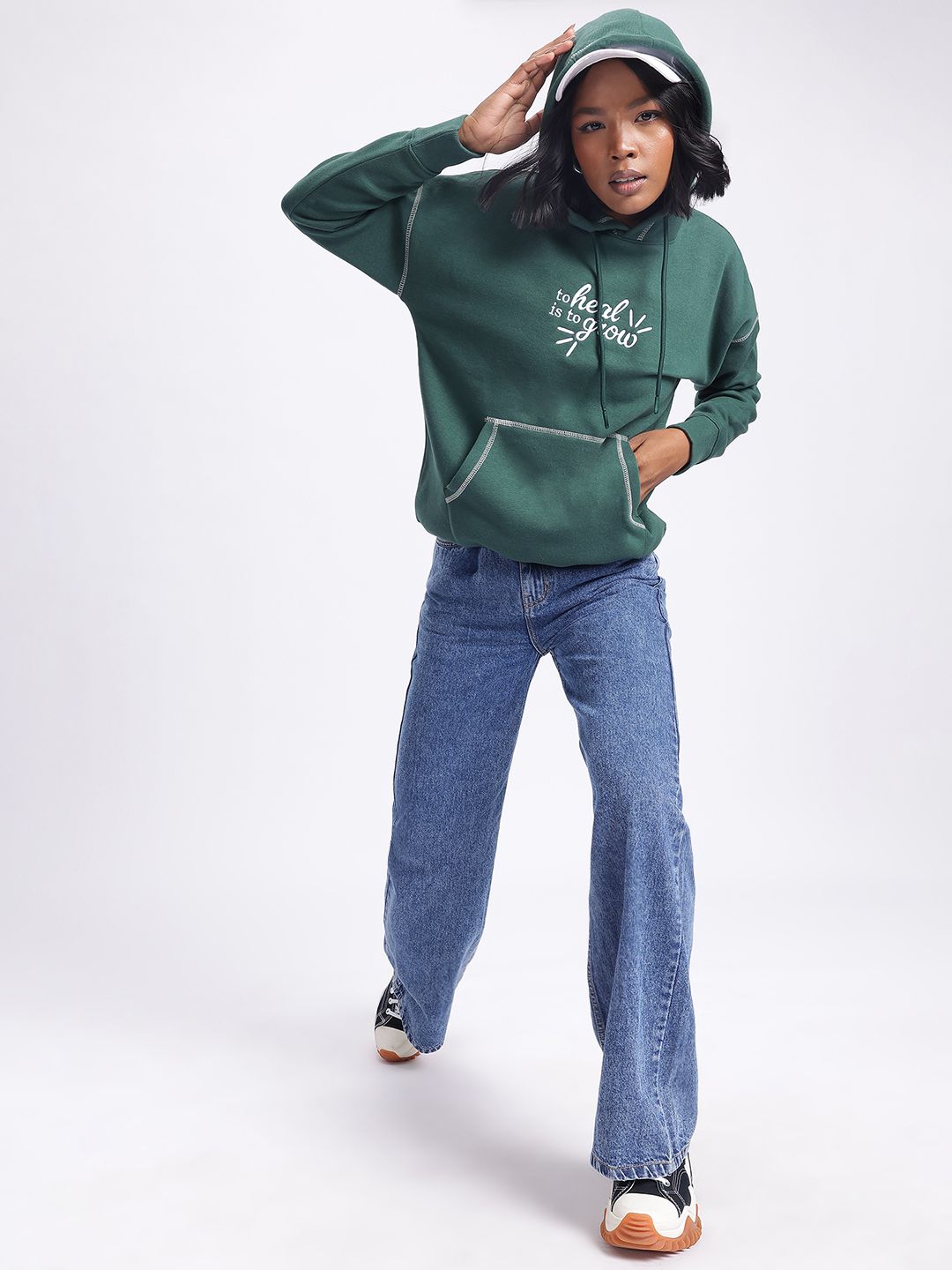 DressBerry Elevated Comfort Printed Relaxed Fit Sweatshirt