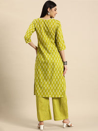 Anouk Ethnic Motifs Printed Pure Cotton Kurta With Palazzos