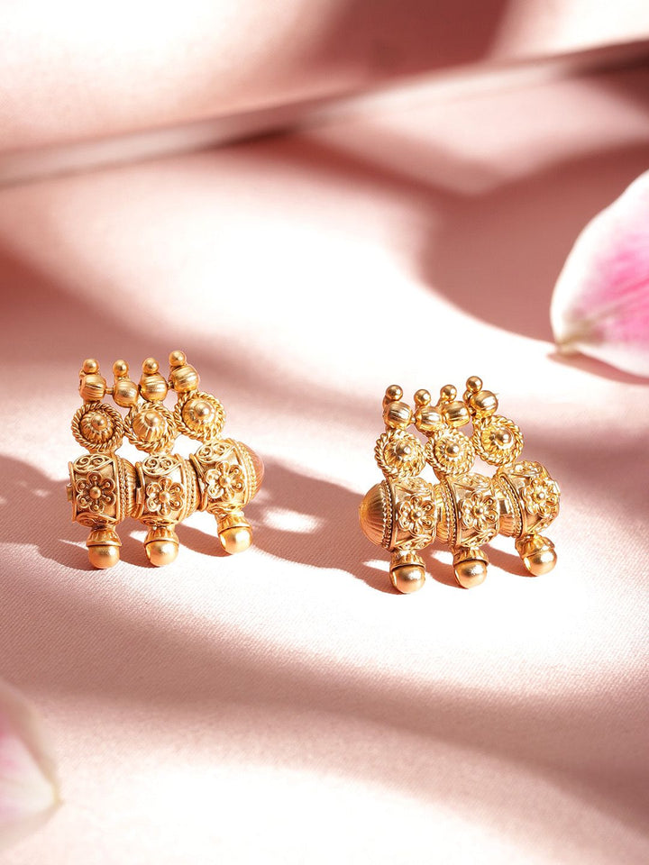 Rubans 22K Gold-Plated Traditional Handcrafted Jewellery Set with Intricate Detailing