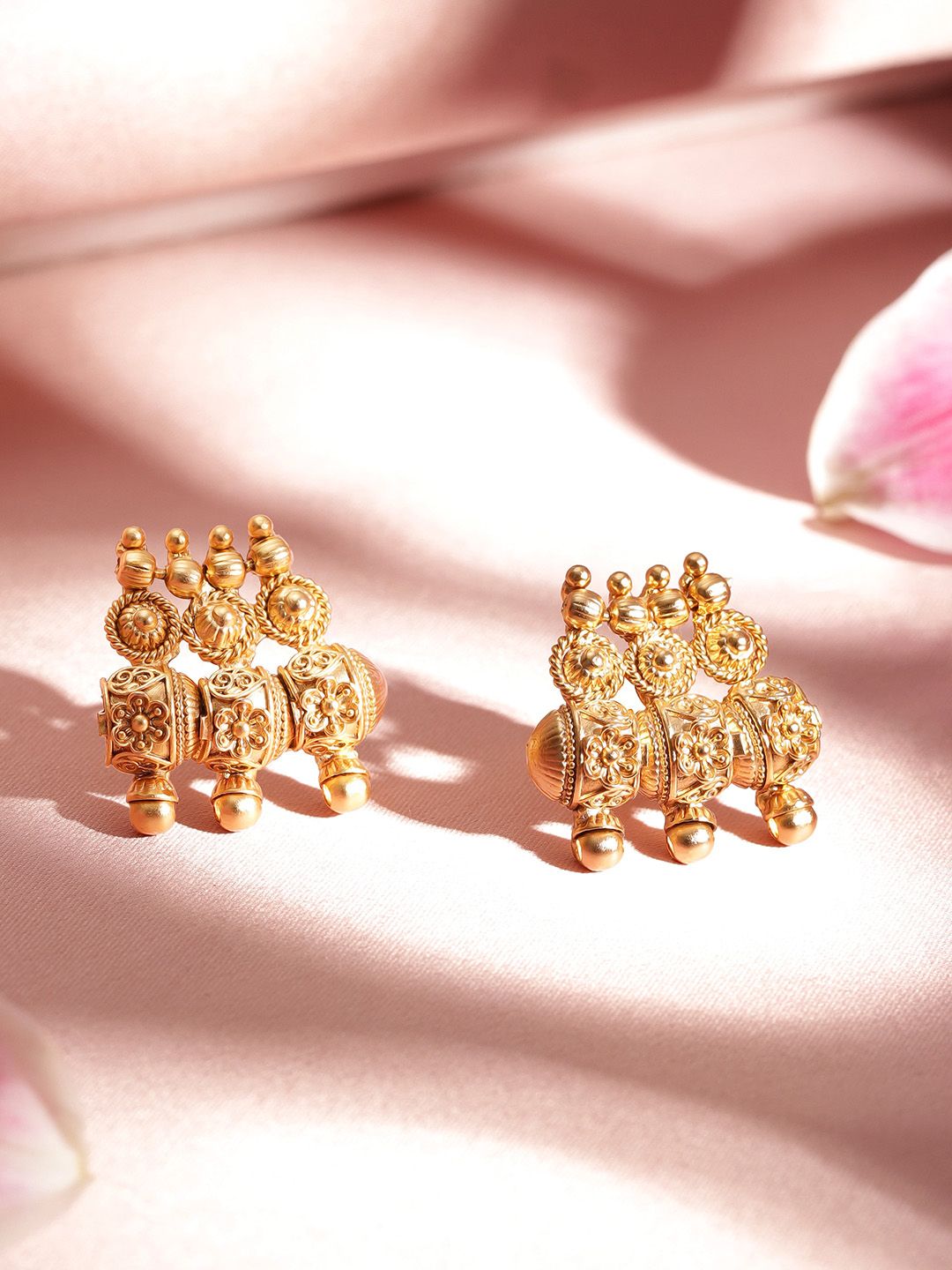 Rubans 22K Gold-Plated Traditional Handcrafted Jewellery Set with Intricate Detailing