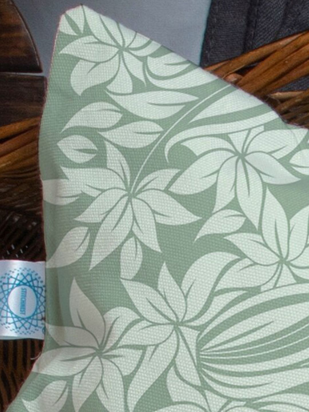 STITCHNEST Set of 5 Teal & Pink Floral 24'' x 24'' Cushion Cover