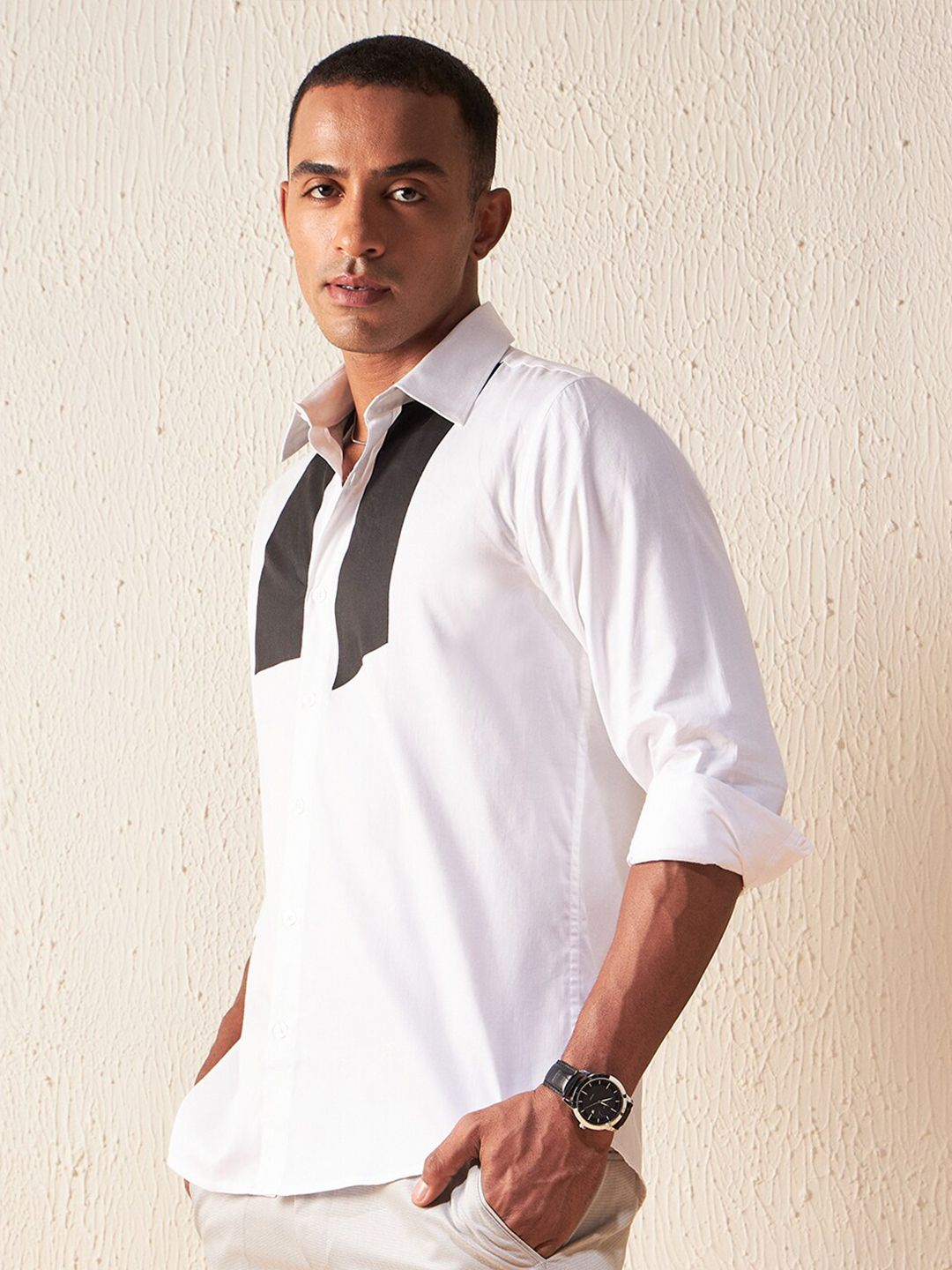 DENNISON Smart Slim Fit Cotton Casual Shirt