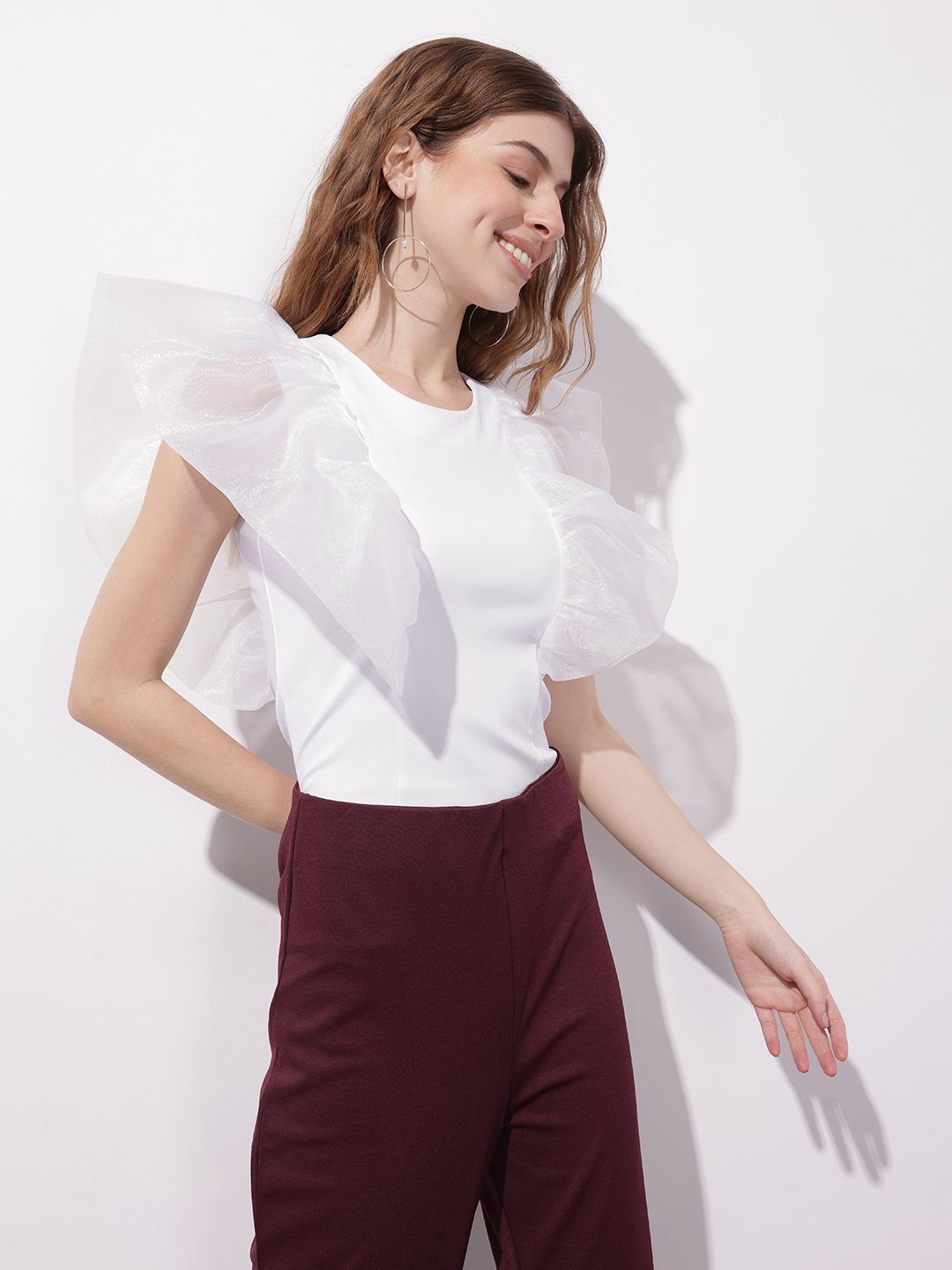 DressBerry Statement Sleeves Jersey Top