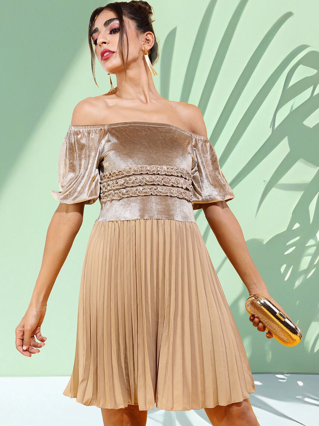 Tokyo Talkies Off-Shoulder Fit & Flare Dress