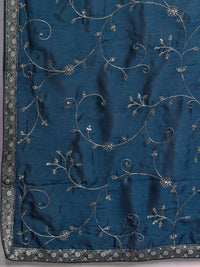 Indo Era Floral Embroidered Sequinned Kurta With Trousers & Dupatta