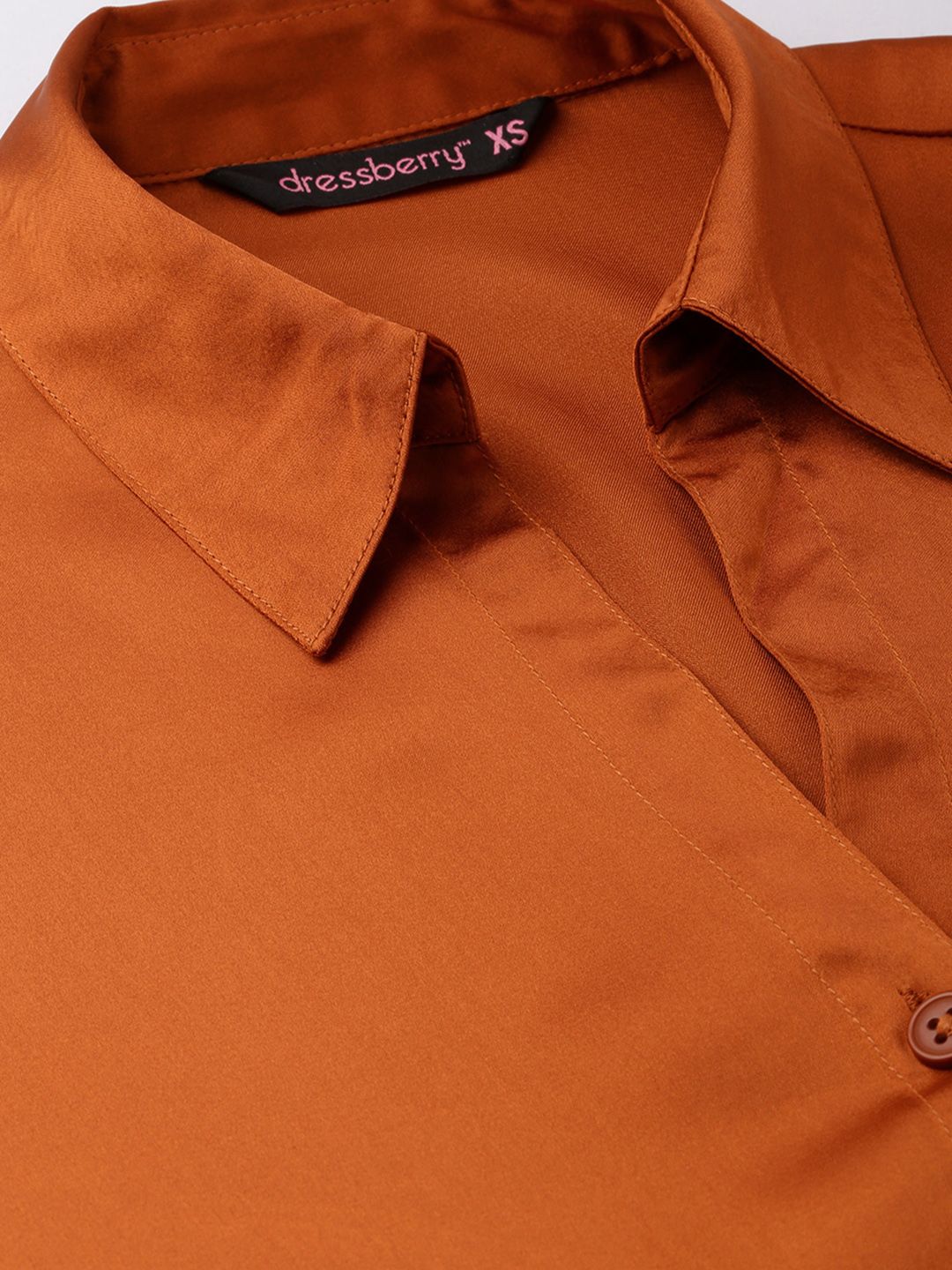 DressBerry Rustic Reverie Tie & Thrive Satin Shirt