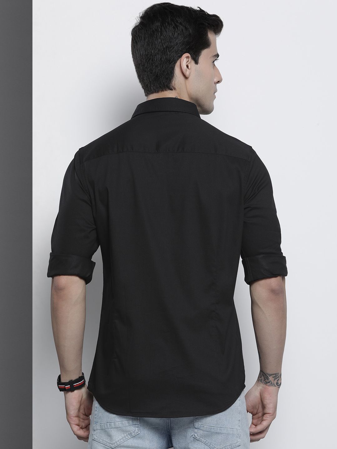 The Indian Garage Co Men Black Comfort Casual Shirt