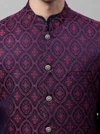 Jompers Men Woven Design Nehru Jacket