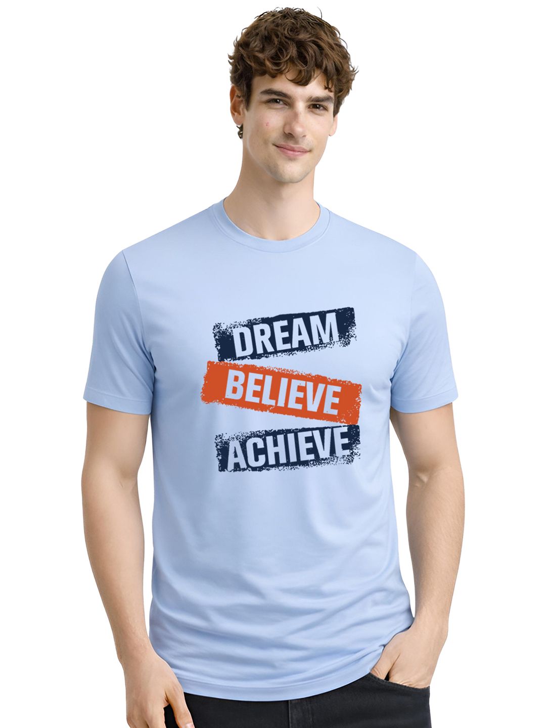 ADRO Men Typography Printed T-shirt