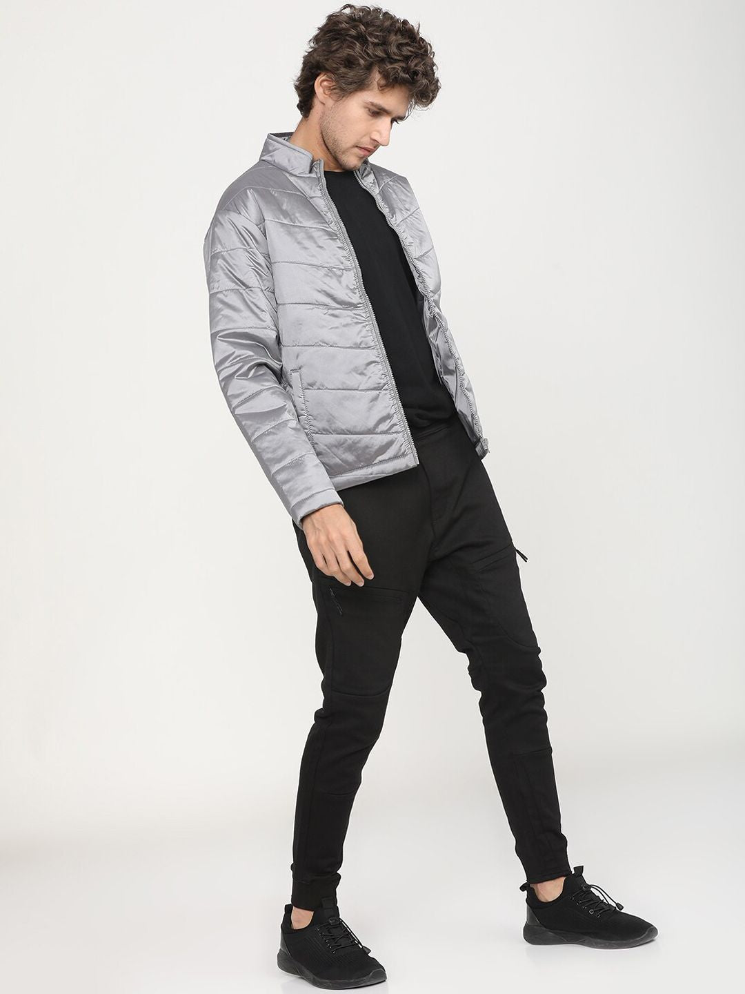 HIGHLANDER Men Grey Padded Jacket