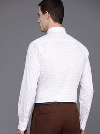Raymond Men Slim Fit Pure Cotton Printed Formal Shirt