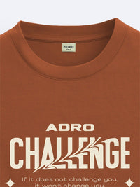 ADRO Men Printed V-Neck Applique T-shirt