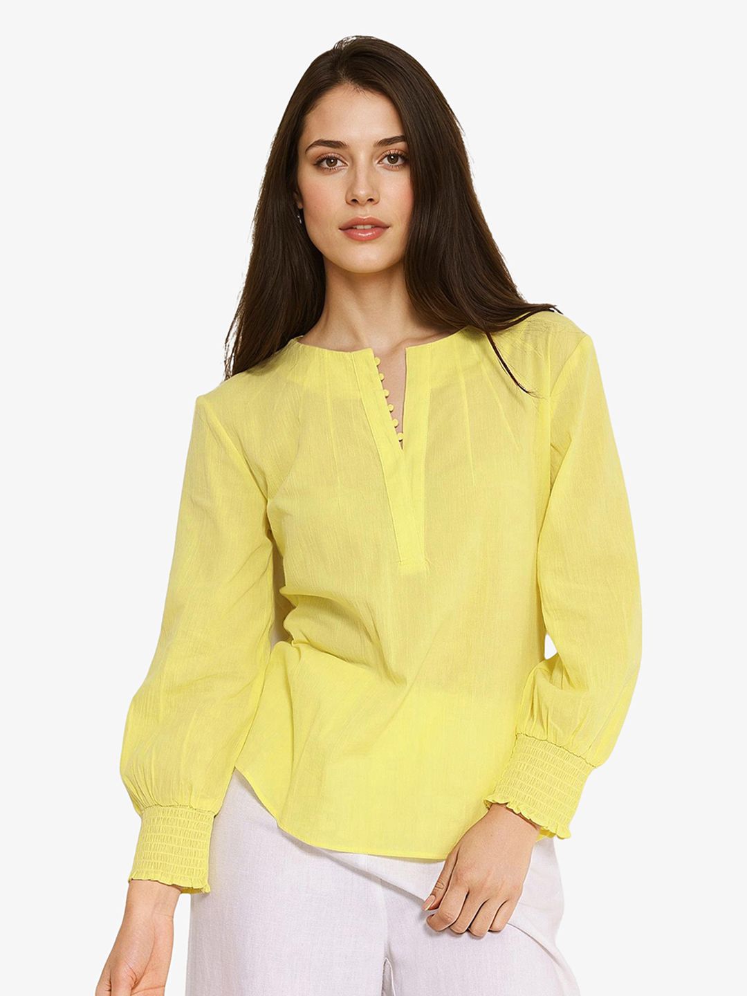 RAREISM Round Neck Cotton Top