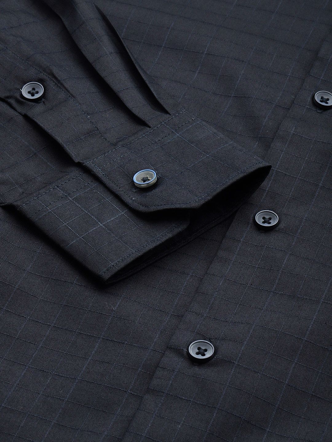 The Indian Garage Co. X Luxe Slim Fit Self Checked Formal Shirt