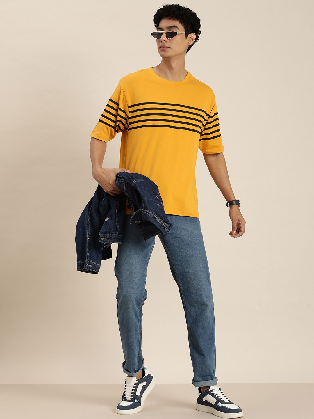 DILLINGER Men Striped Oversized T-shirt