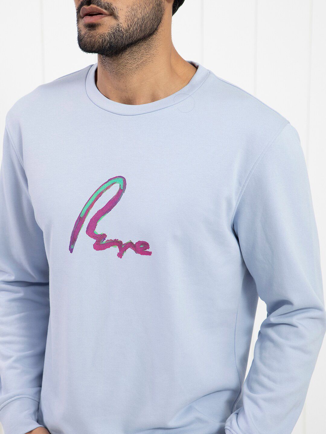 RARE RABBIT Men Toon Typography Printed Sweatshirt