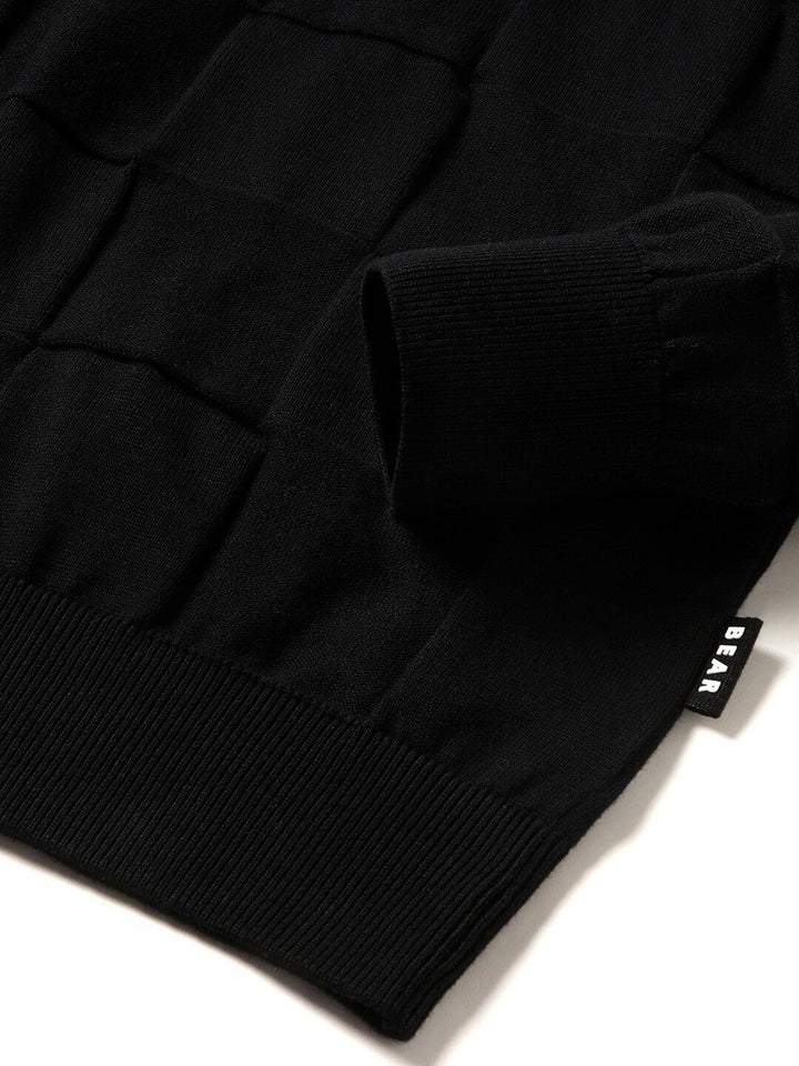 THE BEAR HOUSE Checked Polo Collar Pure Cotton T-shirt