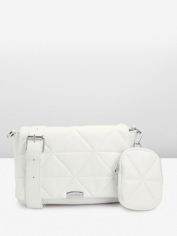 Lino Perros Structured Sling Bag with Quilted Detail