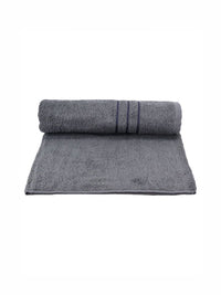 BOMBAY DYEING Flora Grey Pure Cotton 400 GSM Bath Towel