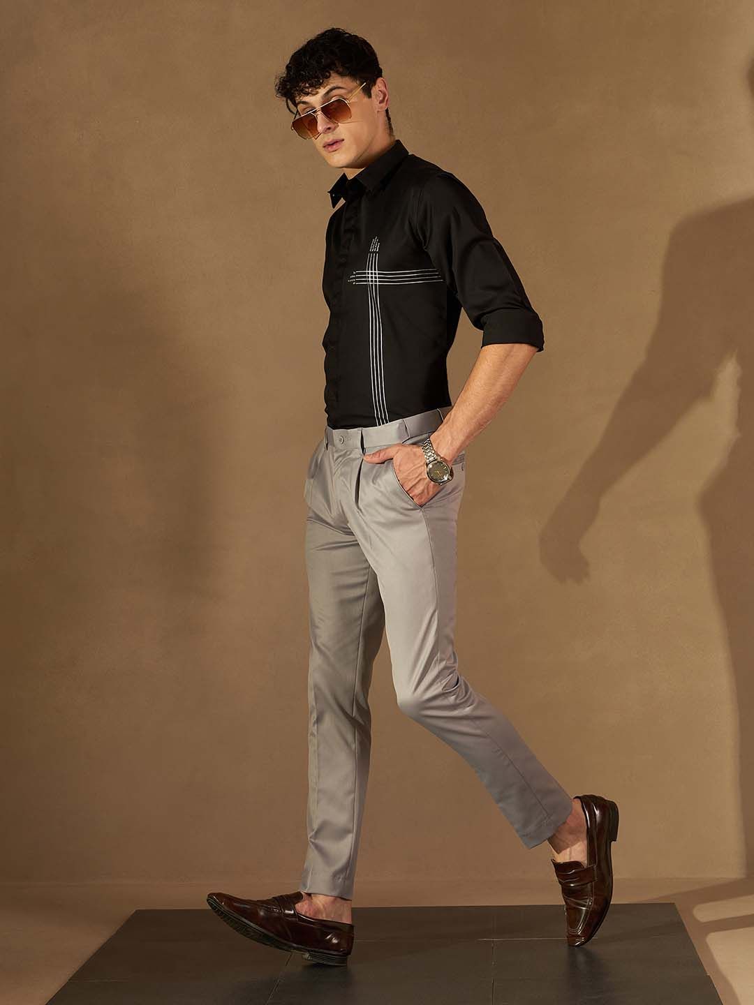 DENNISON Smart Spread Collar Casual Shirt