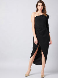 Athena Black Sheath Dress