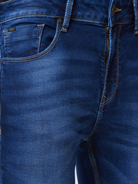 SPYKAR Men Slim Fit Low-Rise Heavy Fade Clean Look Whiskers Cotton Jeans
