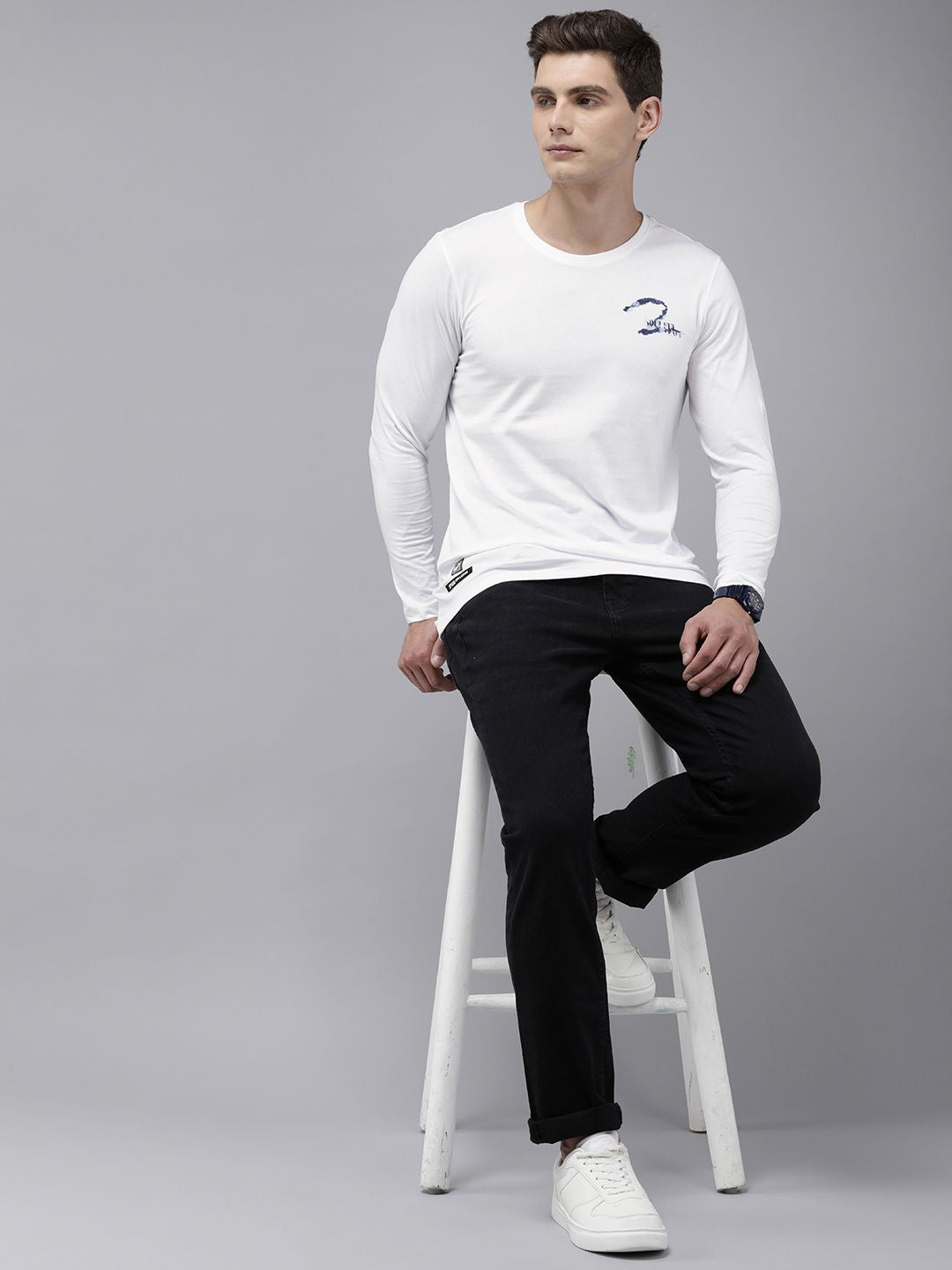 SPYKAR Graphic Printed Slim Fit T-shirt