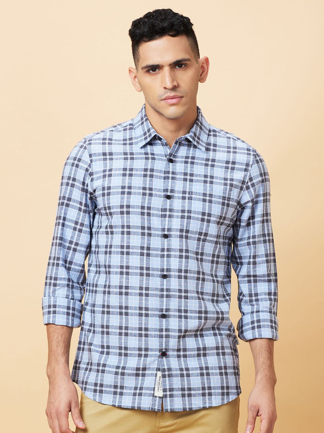 Being Human Men Slim Fit Tartan Checks Opaque Checked Casual Shirt