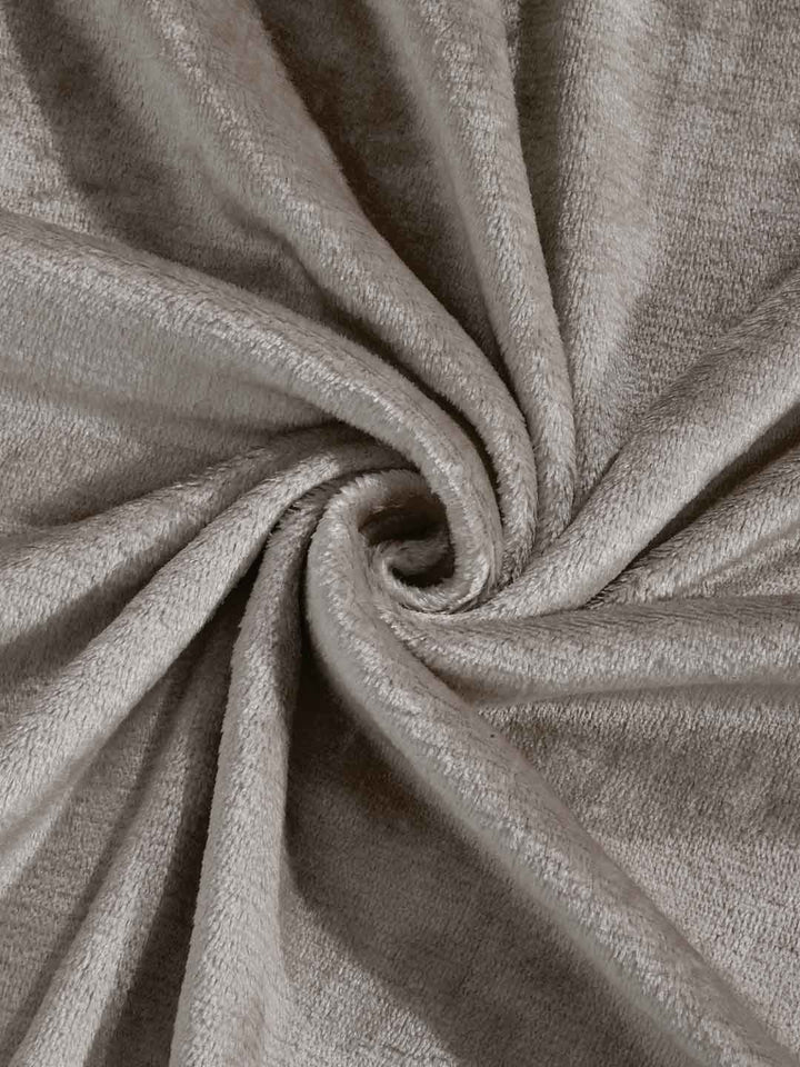 KLOTTHE Brown Woollen 300TC Single Bedsheet With Pillow Cover