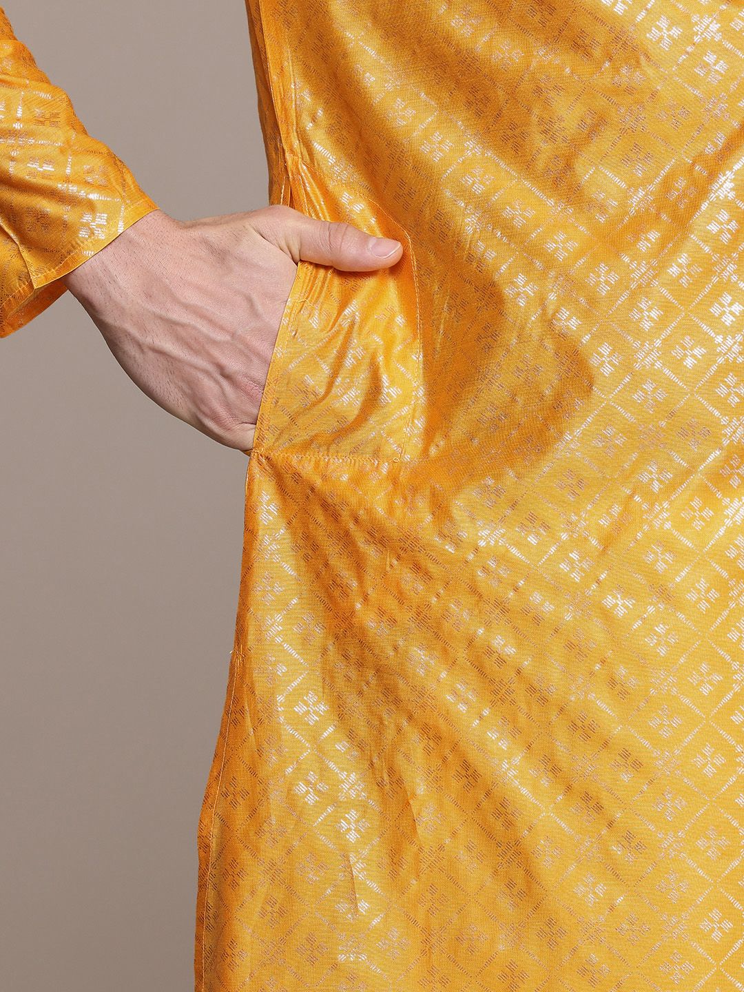House of Pataudi Geometric Printed Jashn Kurta
