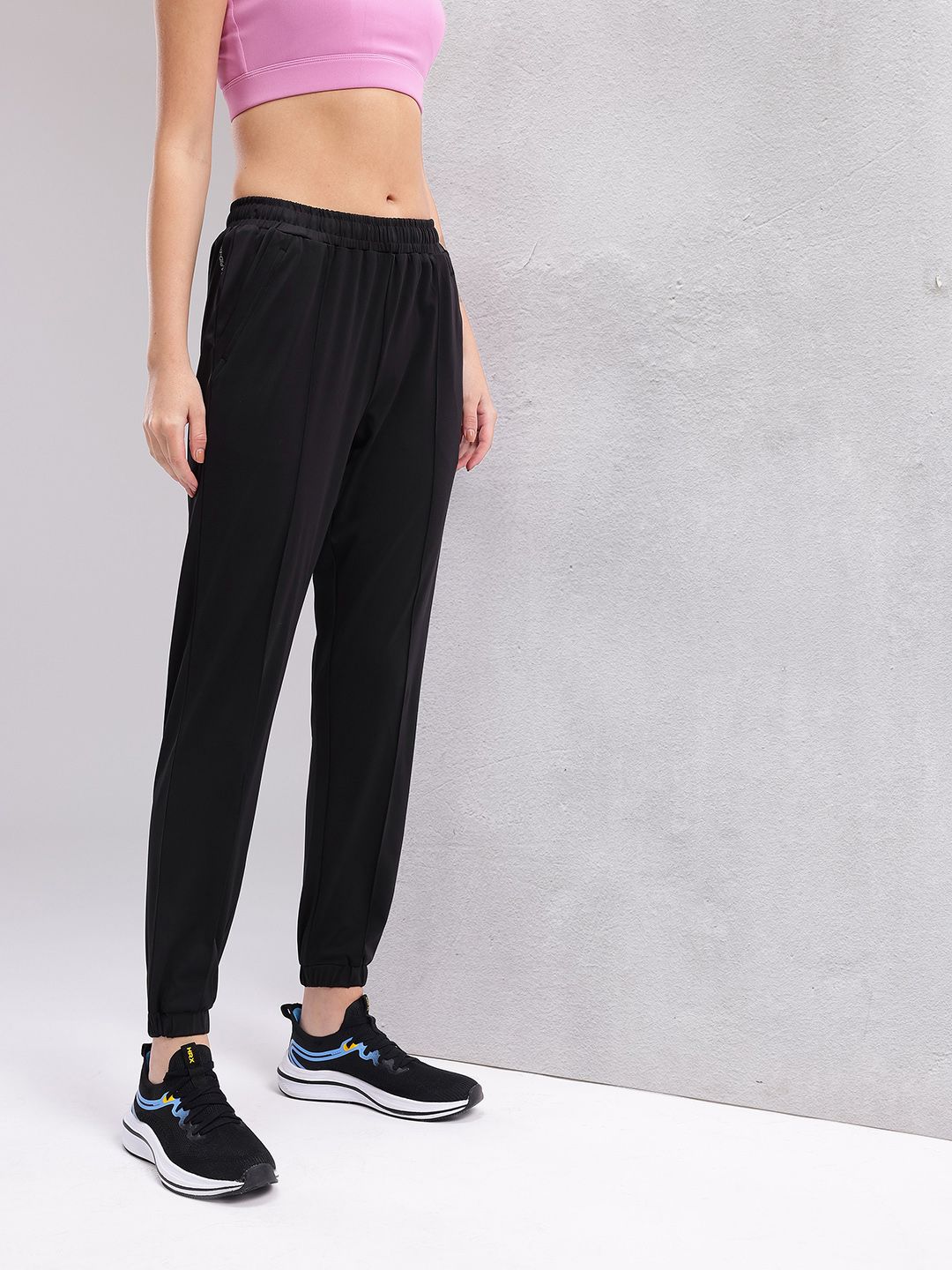 HRX by Hrithik Roshan Women Front Seam Mid-Rise Rapid-Dry Training Joggers