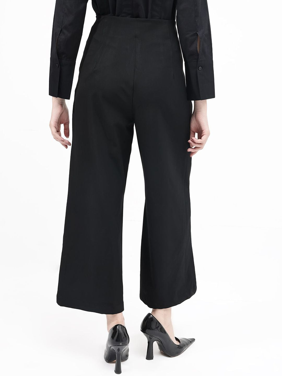 RAREISM Women Cotton High-Rise Trousers