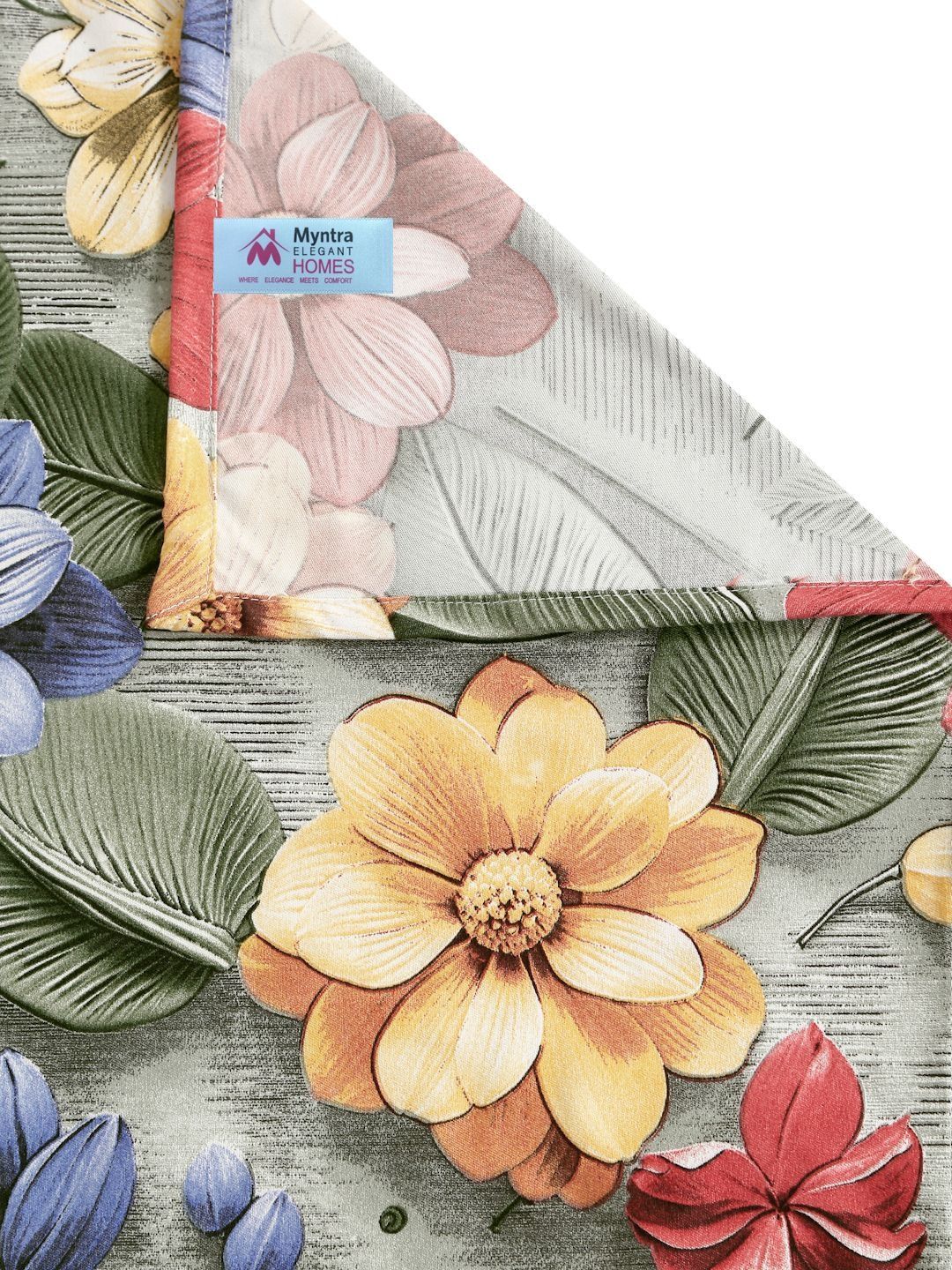 Myntra Elegant Homes Green Floral 300 TC King Cadar dengan 2 Sarung Bantal