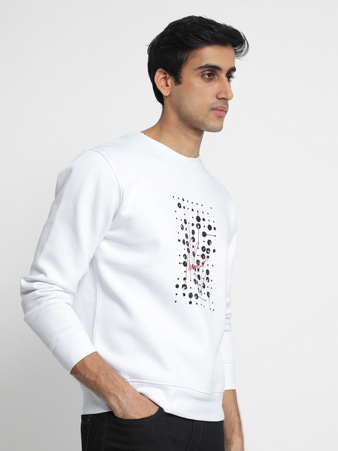 RARE RABBIT Men Venicee Graphic Printed Sweatshirt