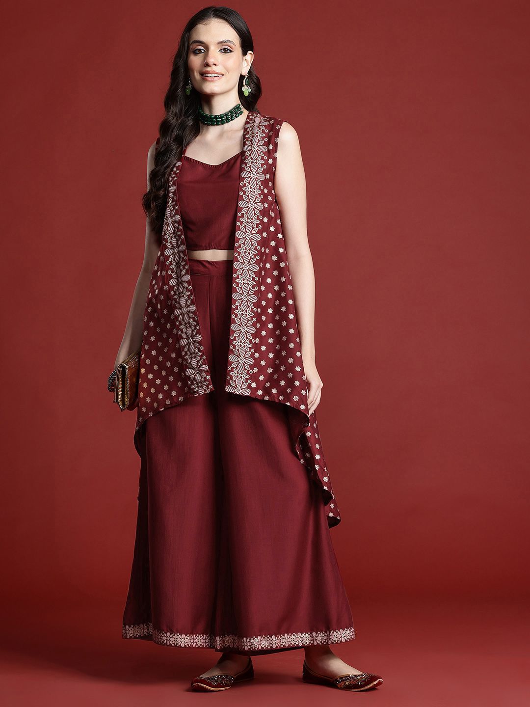 Anouk Ethnic Embellished Co-Ord Set
