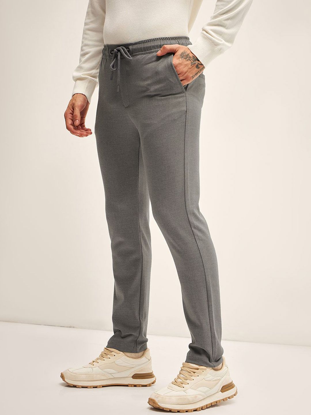 THE BEAR HOUSE Men Slim Fit Joggers Trousers