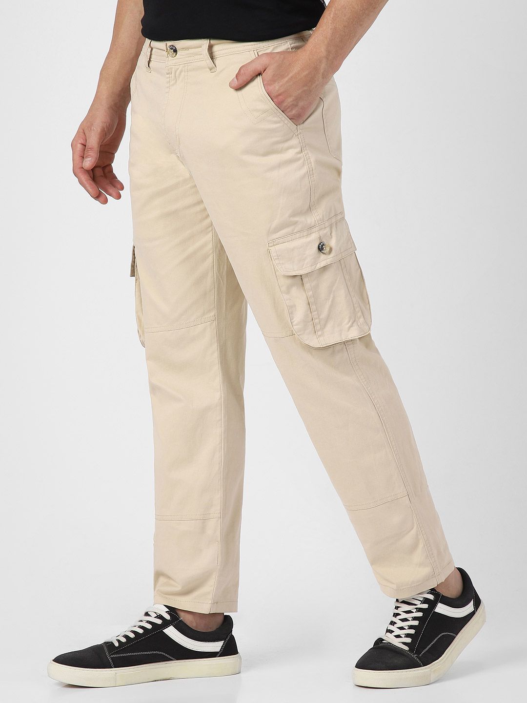 Urbano Fashion Men Mid Top Regular Fit Plain Cargos