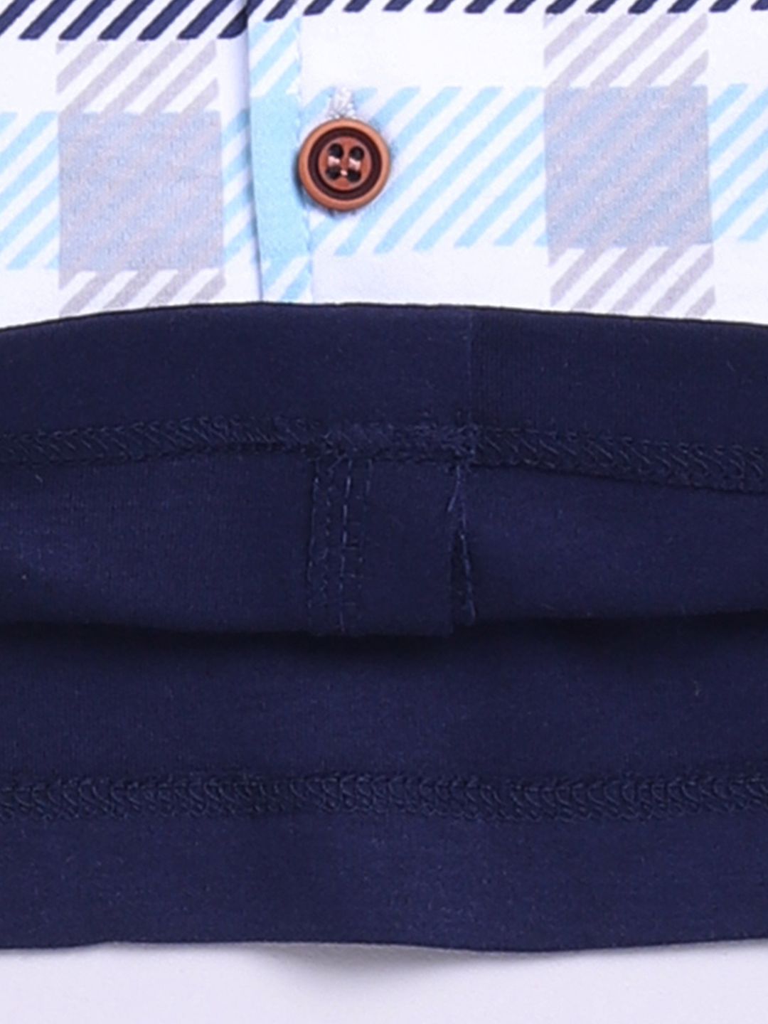 Moms Love Infant Boys Checked Pure Cotton Clothing Set