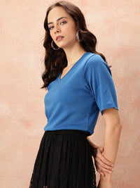 all about you V-Neck Pure Cotton T-shirt