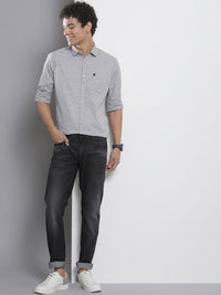 The Indian Garage Co Men Grey Printed Pure Cotton Casual Shirt