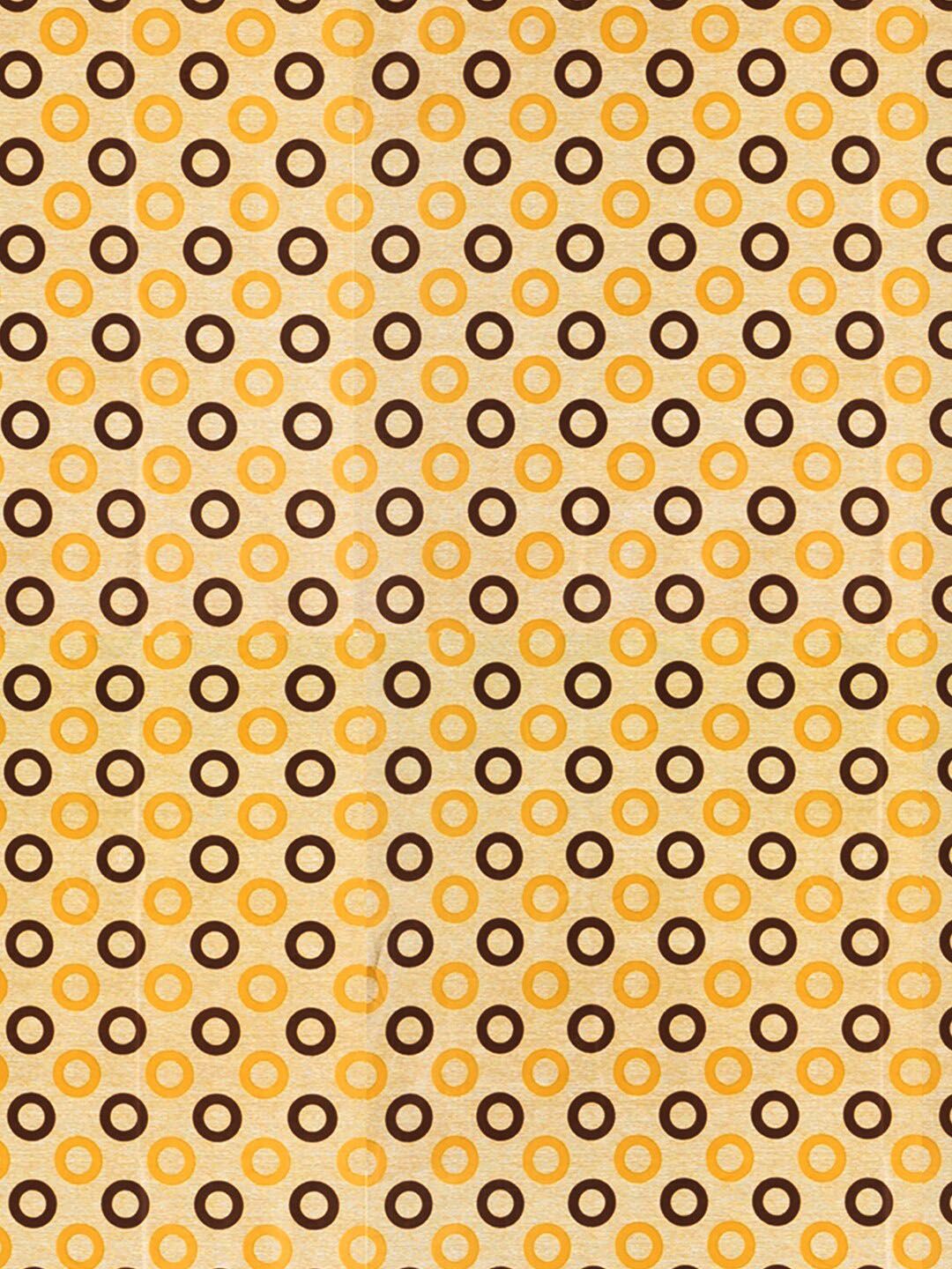 Story@home Beige & Brown Set of 2 Geometric Printed Long Door Curtains