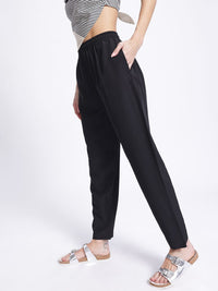DressBerry Women Bold Basics Mid-Rise Regular Fit Pleated Trousers