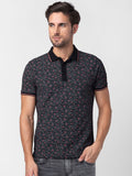 Being Human Men Pure Cotton Typography Printed Polo Collar T-shirt