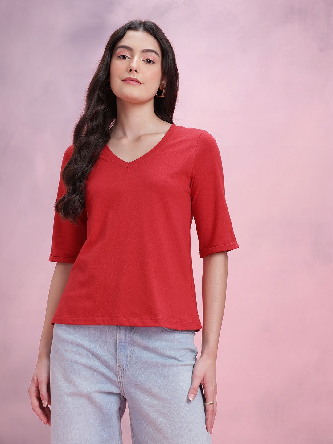 DressBerry V-Neck Regular Fit T-shirt