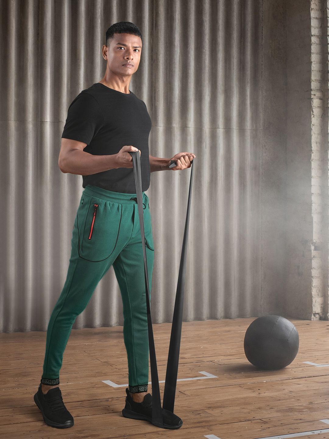 Being Human Men Mid-Rise Joggers With Side Pockets Detail