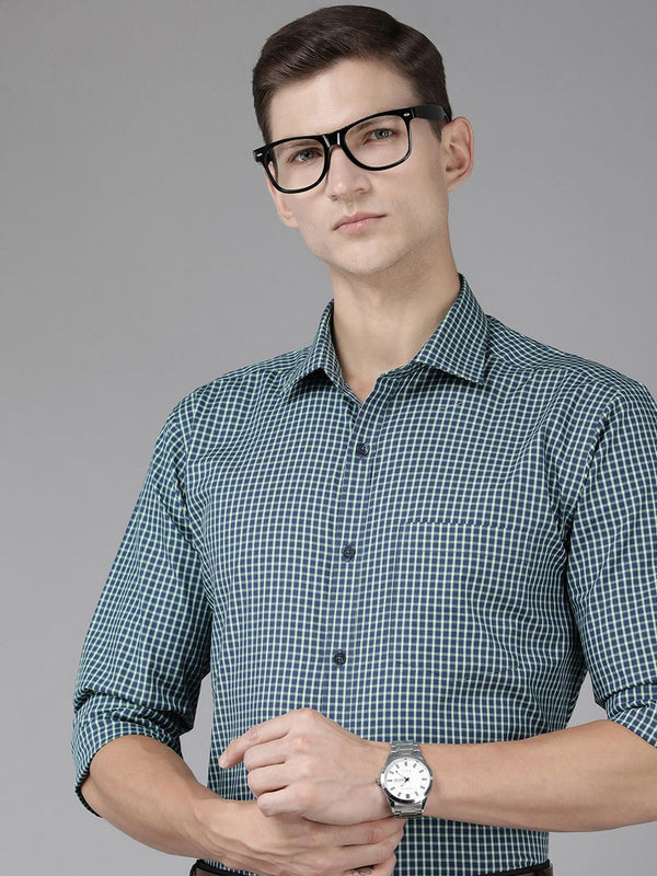 Park Avenue Slim Fit Checked Pure Cotton Formal Shirt