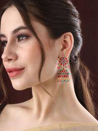 Jhumkas kontemporari bersalut emas Priyaasi