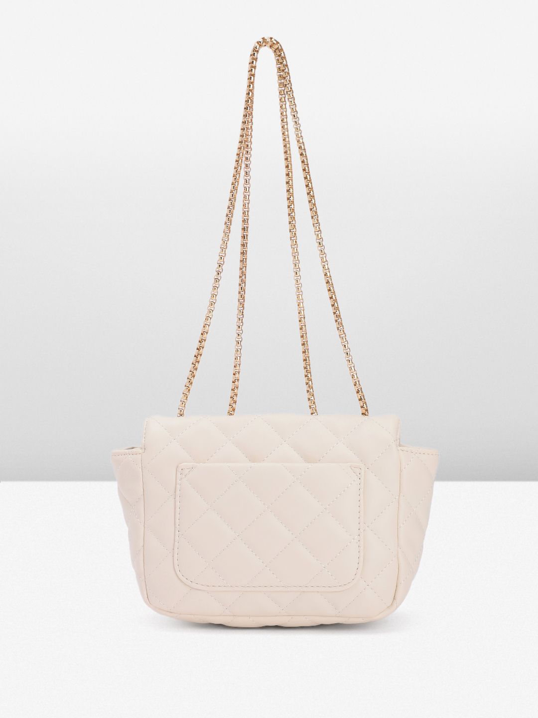 DressBerry Solid Quilted Structured Shoulder Bag